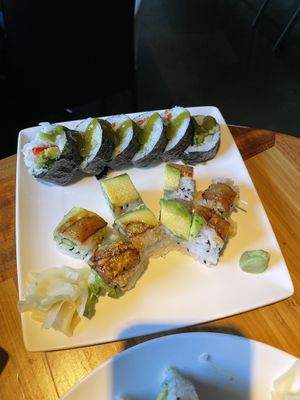 Akira & Super Veggie Roll. Yum!  at Kanpai in Bend