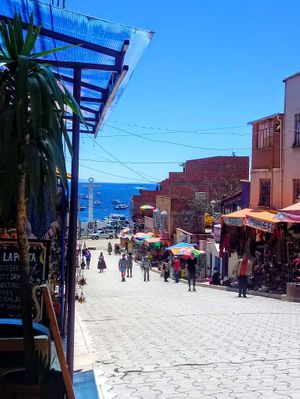 The view from the restaurant's terrace at Mauraz in Copacabana