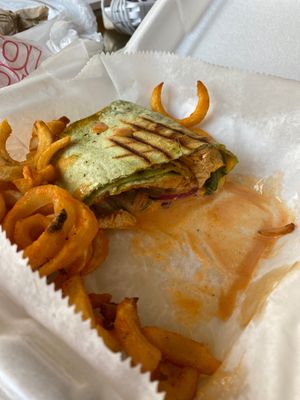 Buffalo wrap  at Hot Krust in Orlando