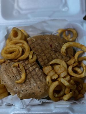 bbq chicken panini on whole grain  at Hot Krust in Orlando