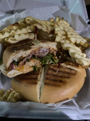 Buffalo chicken panini  at Hot Krust in Orlando
