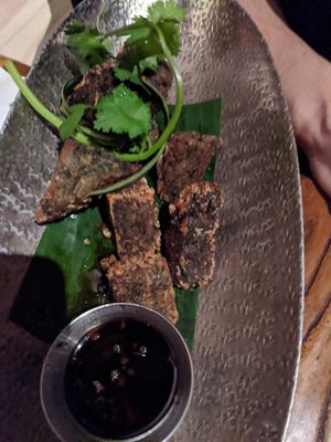 Chive dumplings at Bua Thai Ramen in New York City