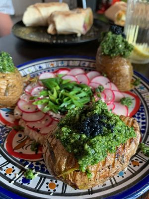 Potato with pesto ❤️ at Falla in Wroclaw