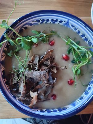 Try the soup with jerusalem artichoke. Just the best!! at Falla in Wroclaw