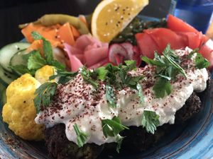 Falafel plate  at Falla in Wroclaw