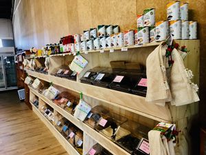Bulk food section  at Providence NZ in Dargaville