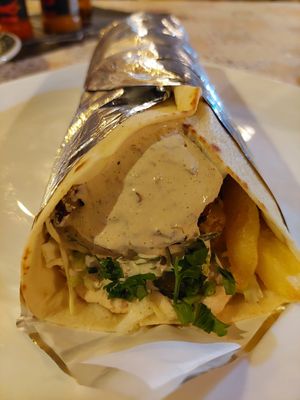 Falafel Laffa (53 BRL) at Káfila in Jericoacoara