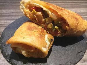 Delicious vegan burrito at Hideout Burrito in Tokyo