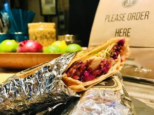Vegan burrito at Hideout Burrito in Tokyo