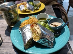 Vegan burrito - combo at Hideout Burrito in Tokyo