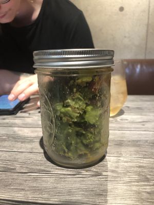 Salad that is included in the combo at Hideout Burrito in Tokyo