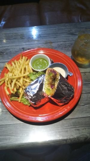 Teriyaki soy meat burrito at Hideout Burrito in Tokyo