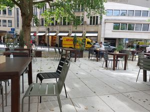 Outside seating at Sattgrün Kolumba Viertel - Mitte in Cologne