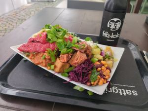 Various items from the buffet II (June 2024) at Sattgrün Kolumba Viertel - Mitte in Cologne