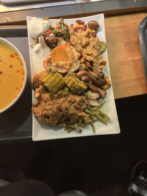 big plate stuffed with 10 dishes😄 at Sattgrün Kolumba Viertel - Mitte in Cologne