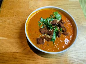 Indian Lenti Soup with Coconut Milk at Satgrün Kolumba Viertel - Mitte at Sattgrün Kolumba Viertel - Mitte in Cologne