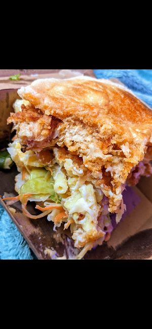 Nash with added Mac and cheese crackettes at Green Burger in Collingwood