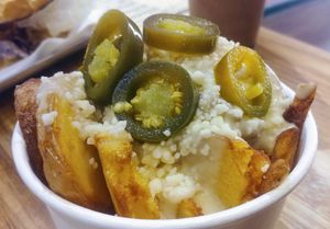 Home fries at Green Burger in Collingwood