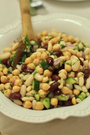 3 bean lemony salad  at Euphoria in Jerusalem