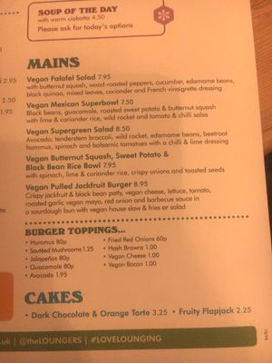 Vegan mains at Lounges - Marciano Lounge in Woking