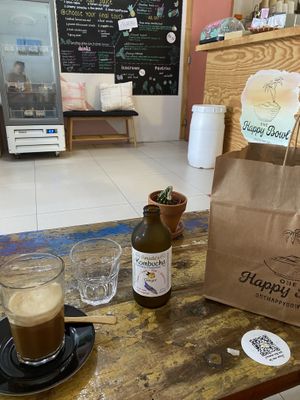 Kombucha is great waiting for your take away! at One Happy Bowl in Noord