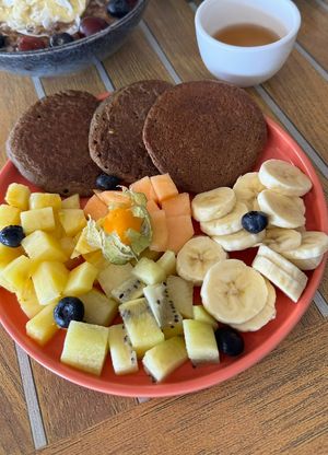 Banana pancakes  at One Happy Bowl in Noord