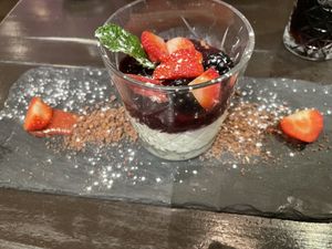 Vegan pannacotta  at MammaMia in The Hague