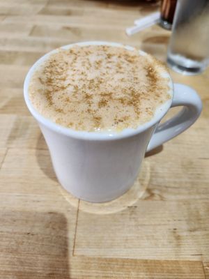 Creme brulee latte at Green Eggs Cafe - Midtown Village in Philadelphia