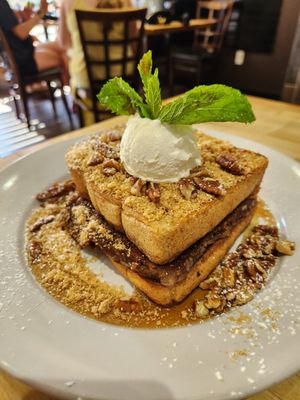Vegan pecan pie french toast at Green Eggs Cafe - Midtown Village in Philadelphia