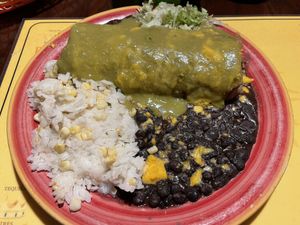 Vege burrito  at South of the Border in Desert Hot Springs