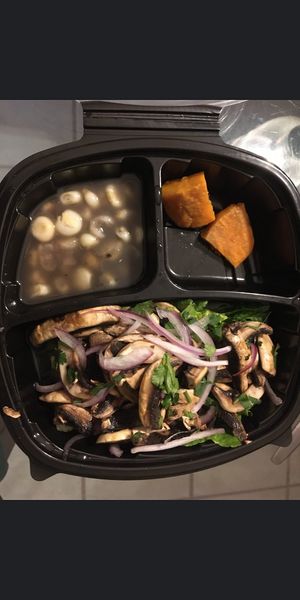 Note the two pieces of sweet potato at Mestizo Fusion Cuisine in West Palm Beach