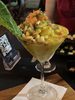 Vegan ceviche! at Mestizo Fusion Cuisine in West Palm Beach