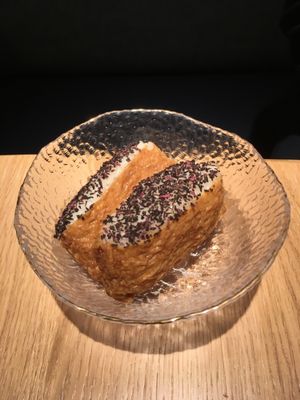 Inari with seaweed (currently not on the menu) at Pandan in Barcelona