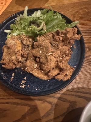 Fried oyster mushroom on vegan spicy aioli   at Newcastle Publick House in Newcastle