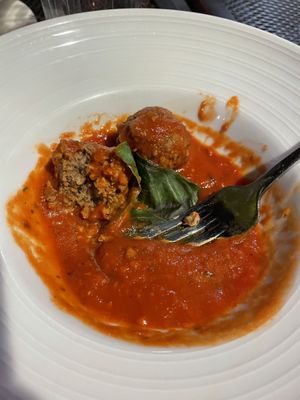 Vegan meatballs at Terramia Ristorante in Boston