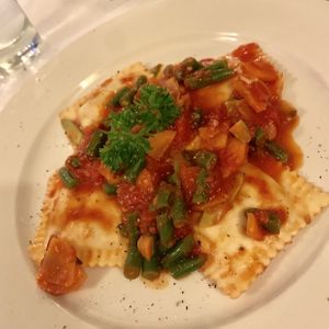 Vegan ravioli at Terramia Ristorante in Boston