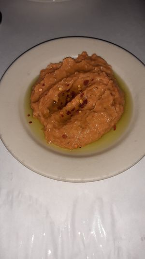 Complimentary hummus at Terramia Ristorante in Boston