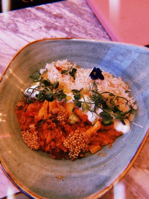 Vegan curry  at Kalifornia Kitchen in London