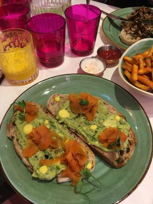 Avocado toast at Kalifornia Kitchen in London