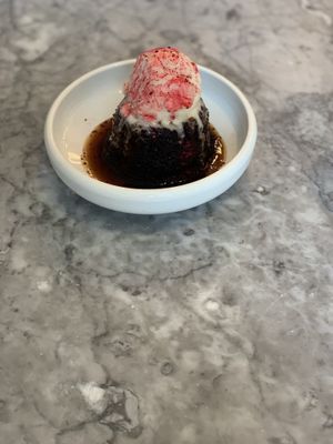 Sticky toffee pudding  at Kalifornia Kitchen in London