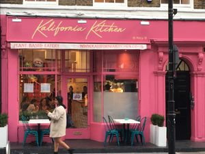 View from steeet  at Kalifornia Kitchen in London