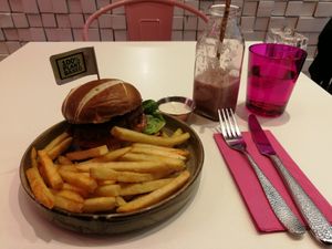Classic Kalifornia burger and fries at Kalifornia Kitchen in London