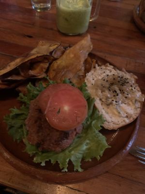 Beyond burger at Piyoli in Puerto Escondido