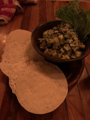 Mango salad  at Piyoli in Puerto Escondido