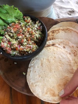 Tabouleh de quinoa at Piyoli in Puerto Escondido