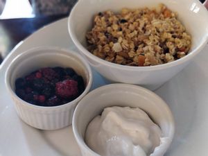 Bircher at Embassy Vegetarian Cafe in Katoomba