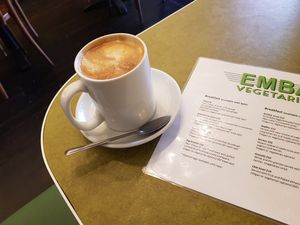 Great coffee at Embassy Vegetarian Cafe in Katoomba