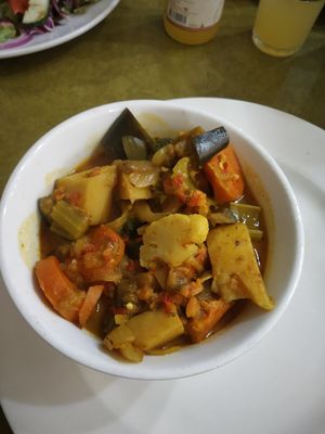 Indonesian vegetables at Embassy Vegetarian Cafe in Katoomba