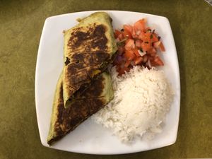 Bean burrito at Embassy Vegetarian Cafe in Katoomba