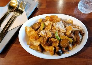 Soy meat stir fry (17000won) at Drunken Vegan - 드렁큰비건 in Seoul